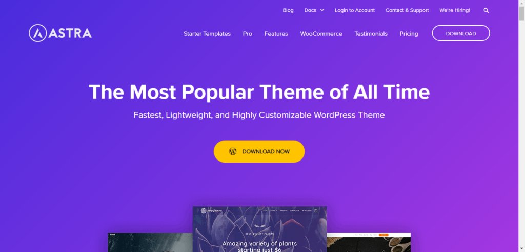 WordPress free (pro) themes! https://wpastra.com/