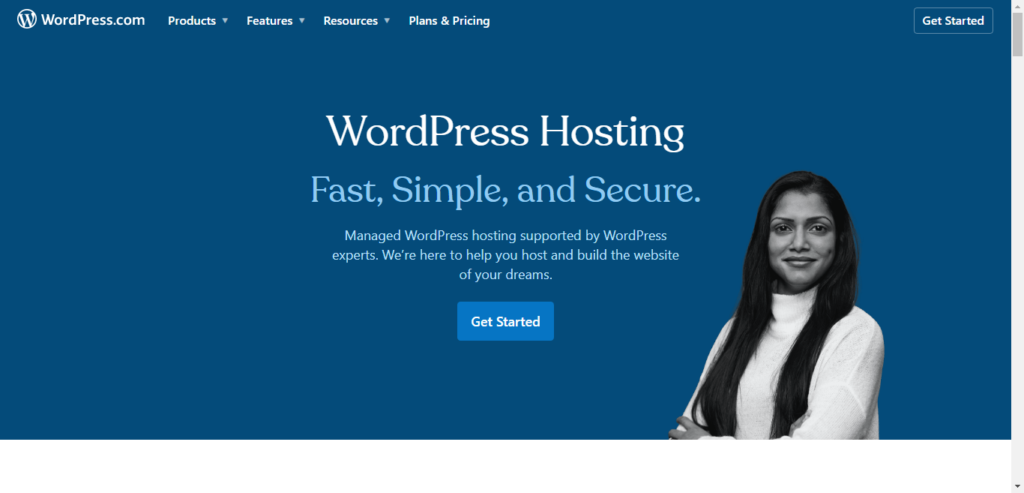 WordPress website for free. URL: https://wordpress.com/hosting/