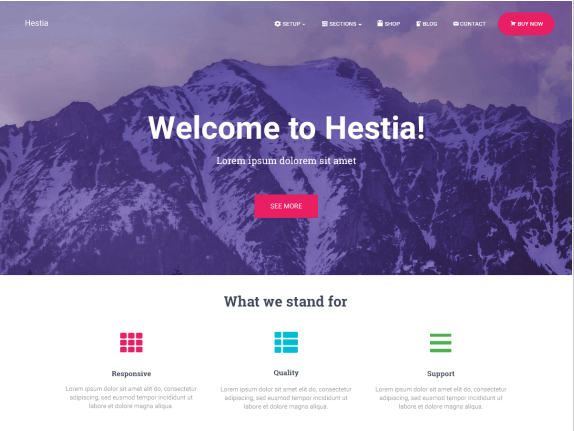 Hestia free theme WordPress, https://pcm.wordpress.org/themes/hestia/