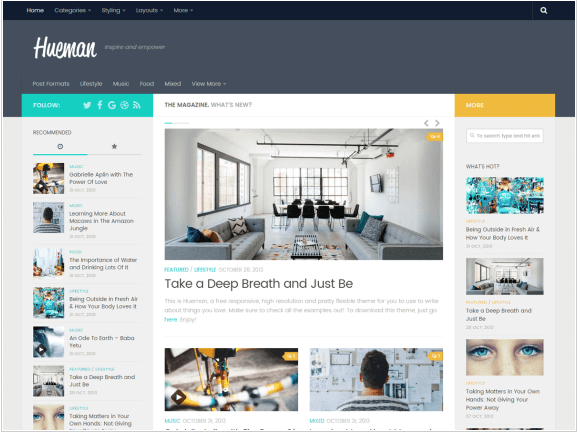 Hueman ultimate wordpress theme