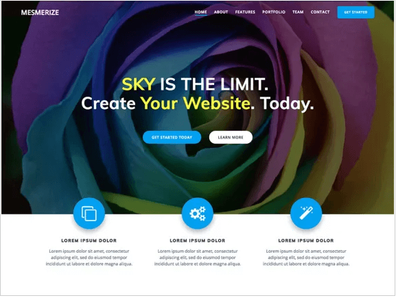 Mesmerize free wordpress theme