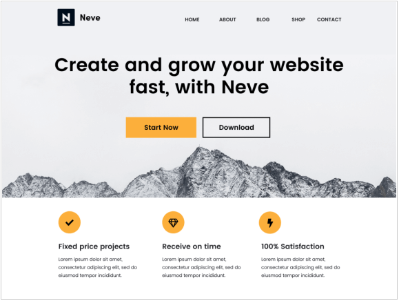 Neve wordpress theme