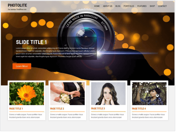 Photolite WP theme free