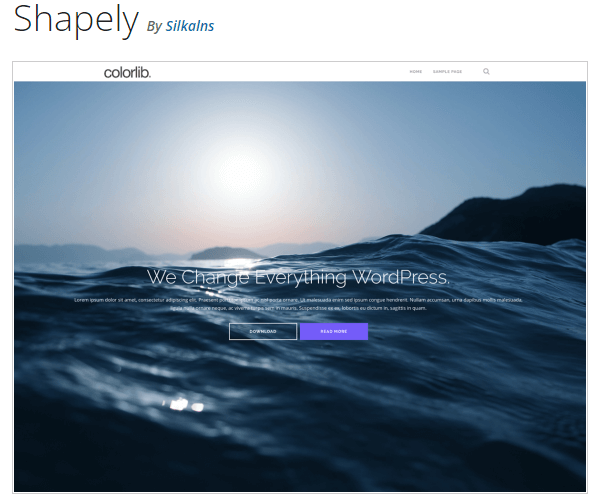 Shapely wordpress theme free!