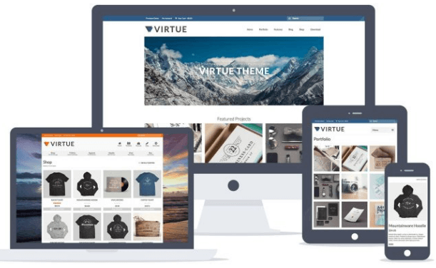 Virtue free WordPress theme to download