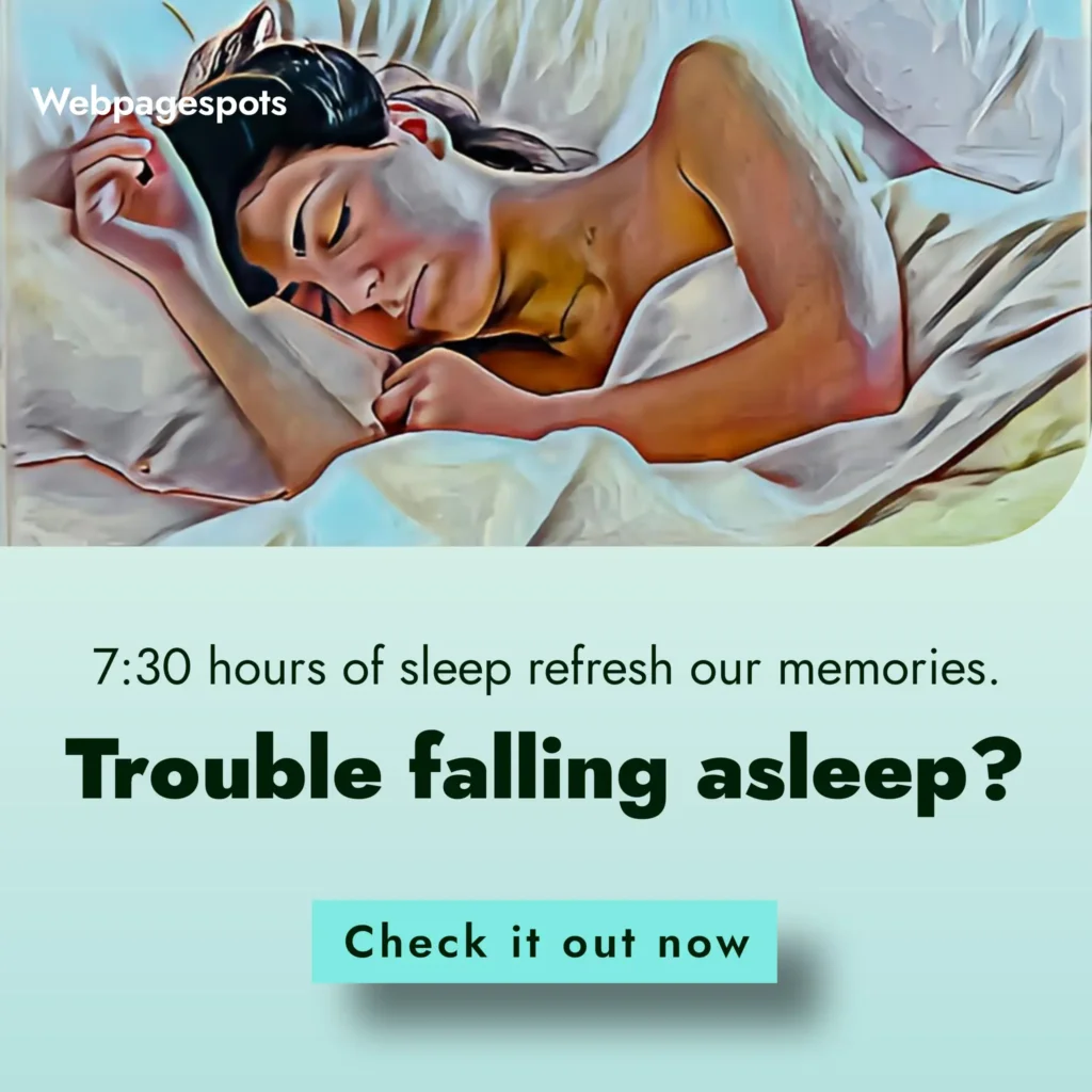 Trouble falling asleep: do 7.30 hours of sleep refresh memory?
