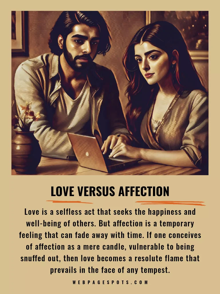 Highlighting key differences between love and affection!