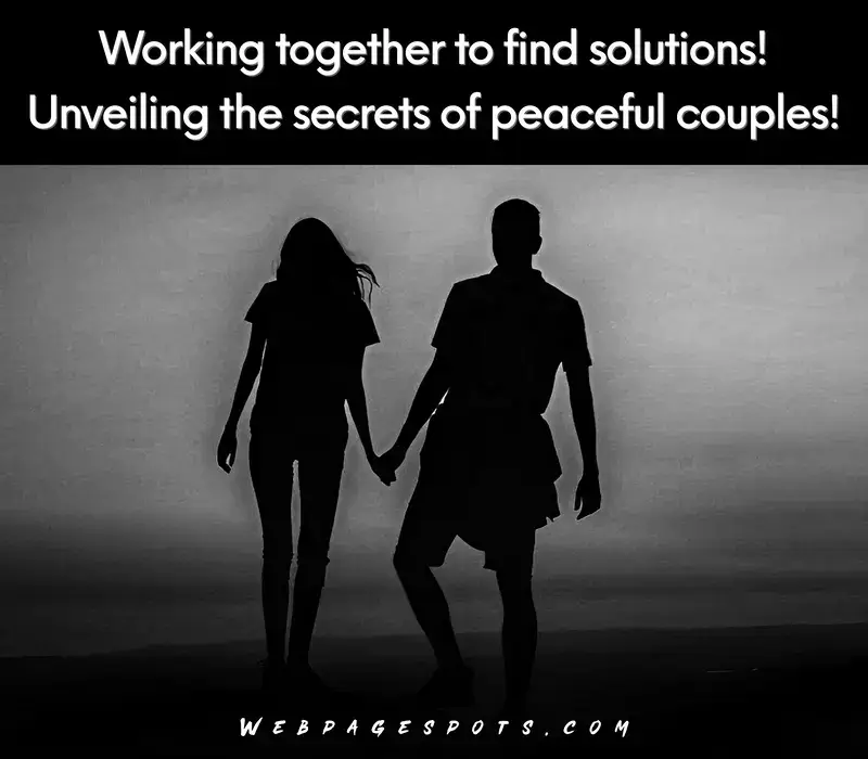 Working together to find solutions 12 secrets of peaceful couples!